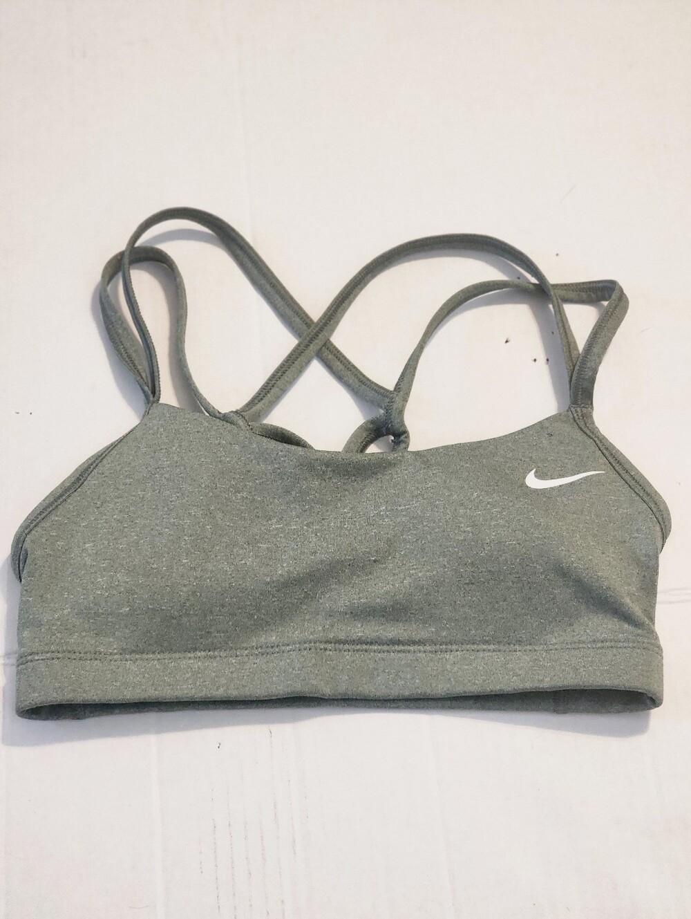 Nike Olive Green Cross-Back Sports Bra